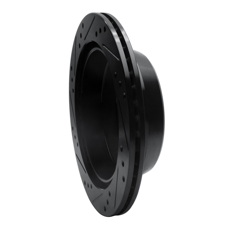 Chevrolet S10 Brake Rotor (1) - Rear Right - R1 Concepts - Drilled & Slotted - Black - `98-`05